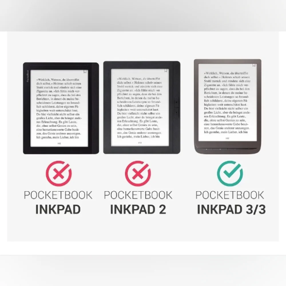 Kwmobile Case Compatible with Pocketbook InkPad 3/3 Pro/Color/Vivlio InkPad 3